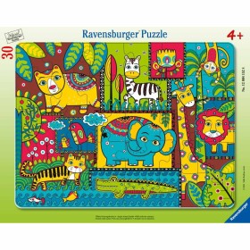 Puzzle tip rama amestec vesel de animale 30 piese